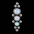 Iris — Three opals descending in titanium