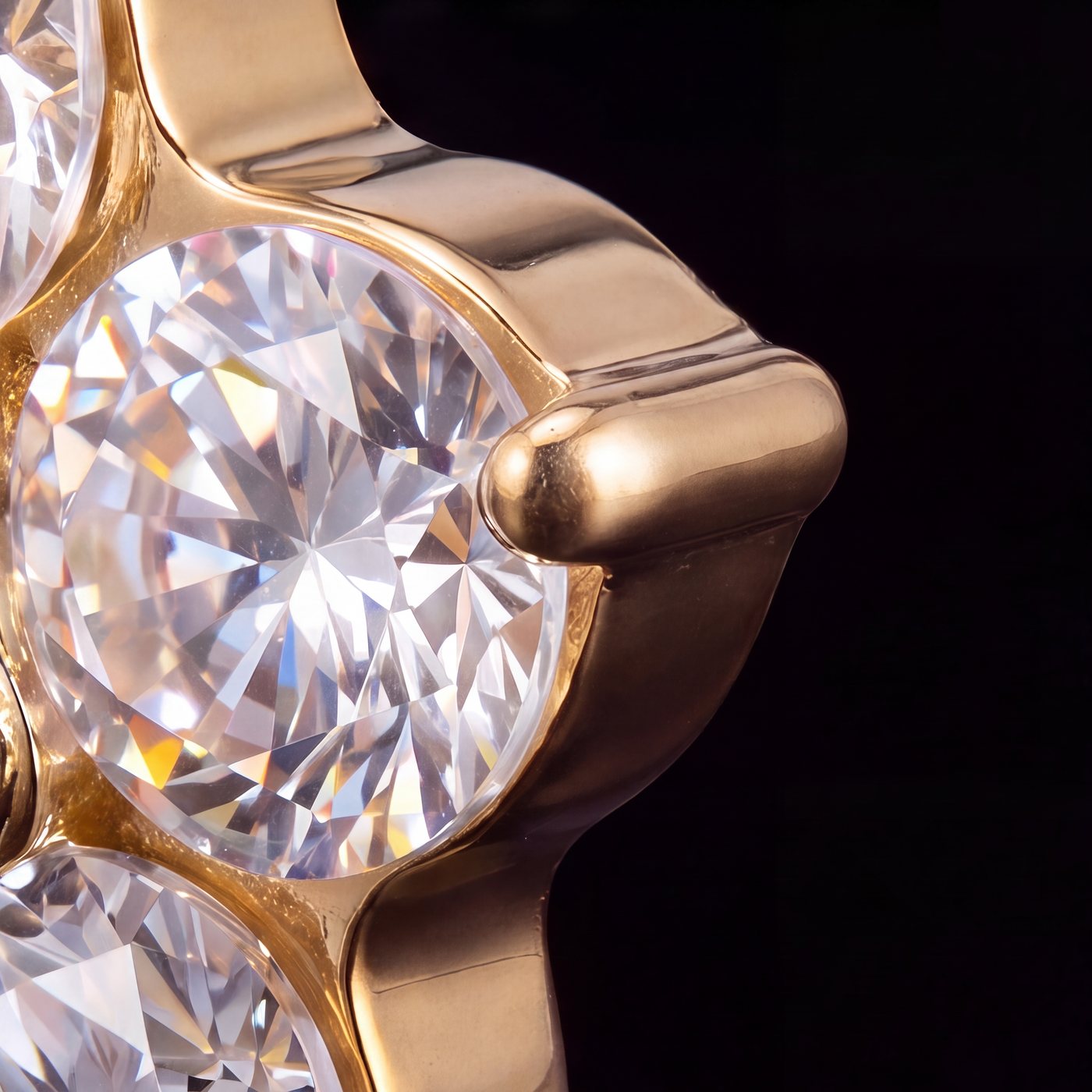Jasmine — A five-petal crystal flower in gold