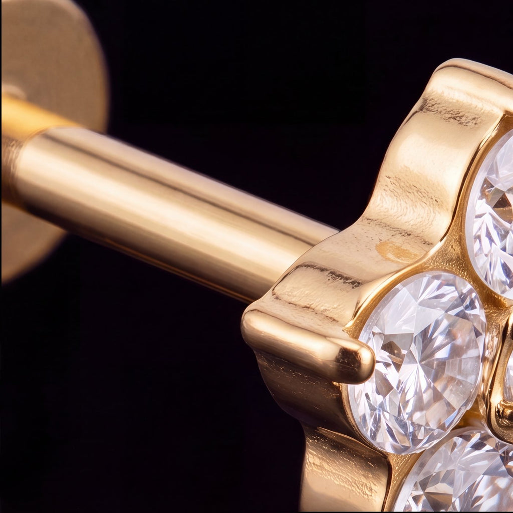Jasmine — A five-petal crystal flower in gold