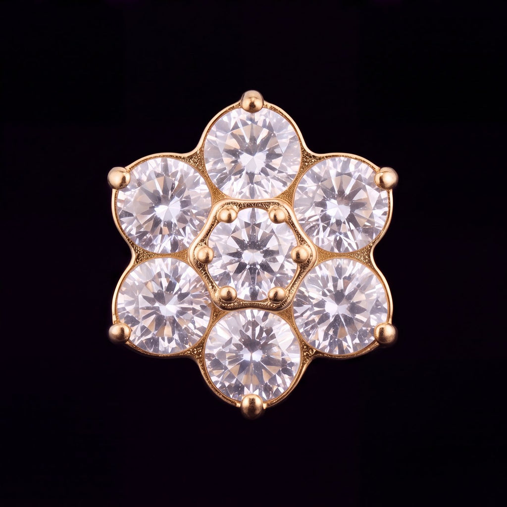 Jasmine — A five-petal crystal flower in gold