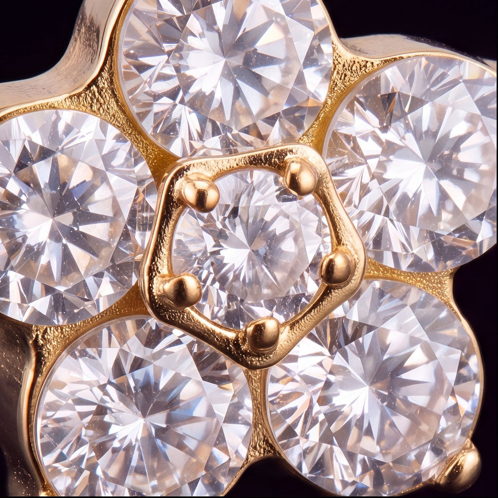 Jasmine — A five-petal crystal flower in gold