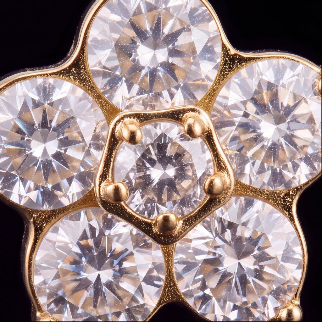 Jasmine — A five-petal crystal flower in gold