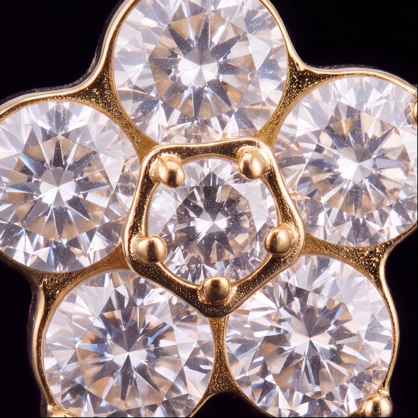 Jasmine — A five-petal crystal flower in gold