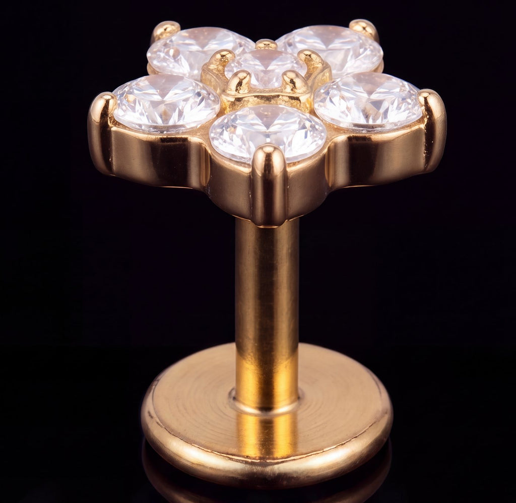 Jasmine — A five-petal crystal flower in gold