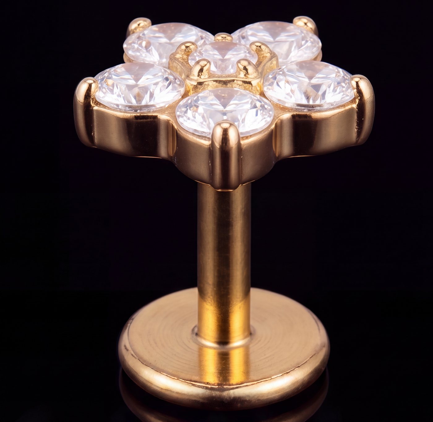Jasmine — A five-petal crystal flower in gold