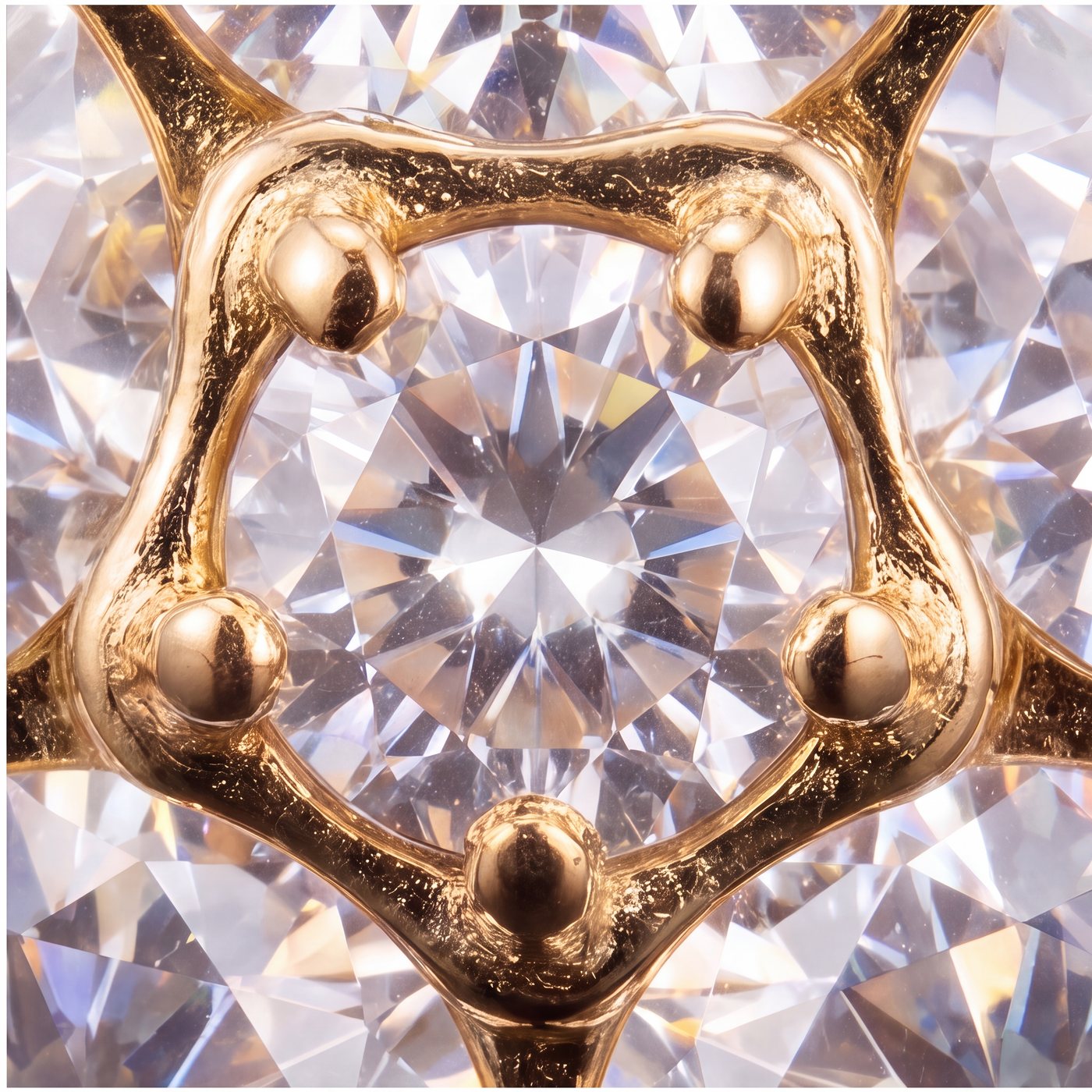 Jasmine — A five-petal crystal flower in gold