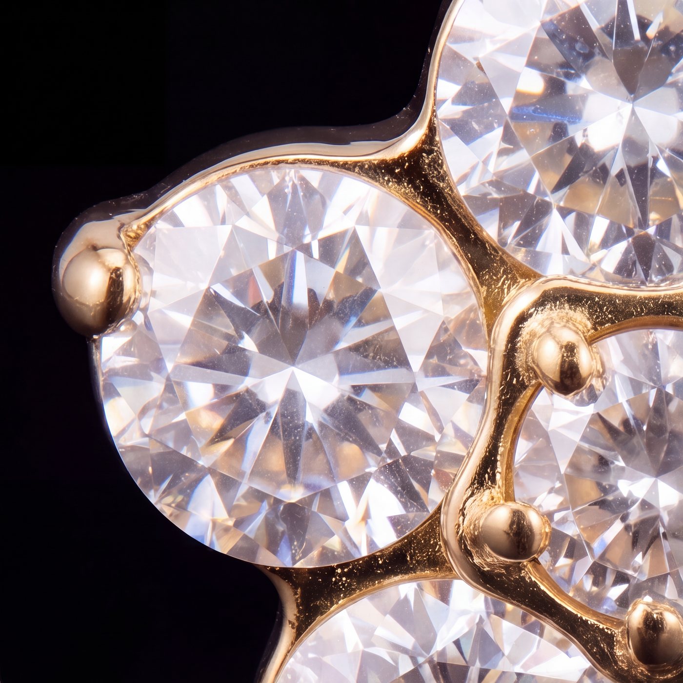 Jasmine — A five-petal crystal flower in gold