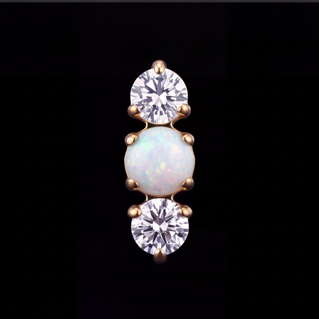Luna — An opal moon between two stars
