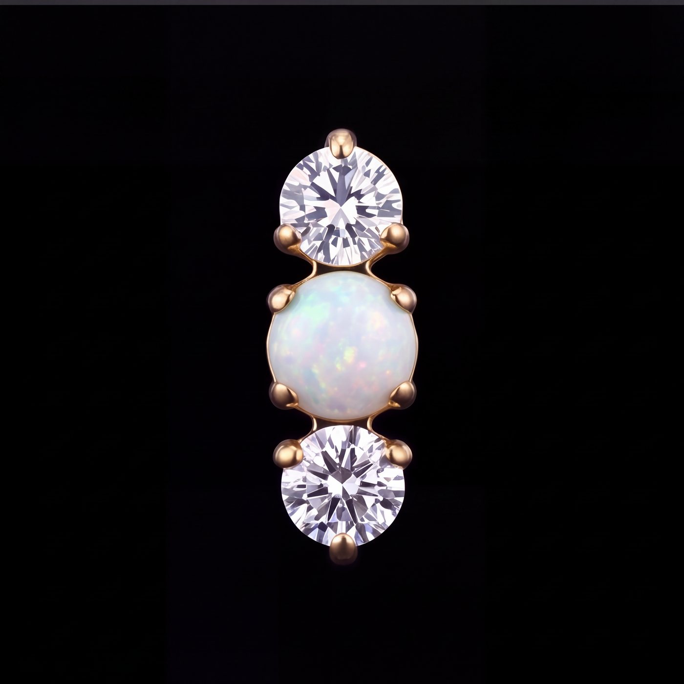 Luna — An opal moon between two stars