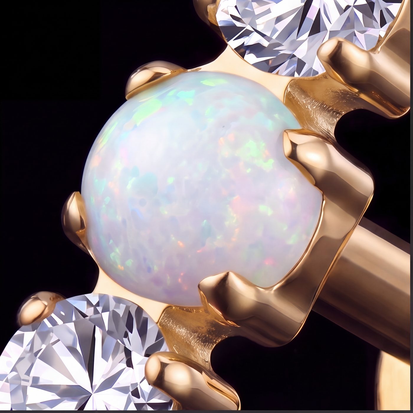 Luna — An opal moon between two stars