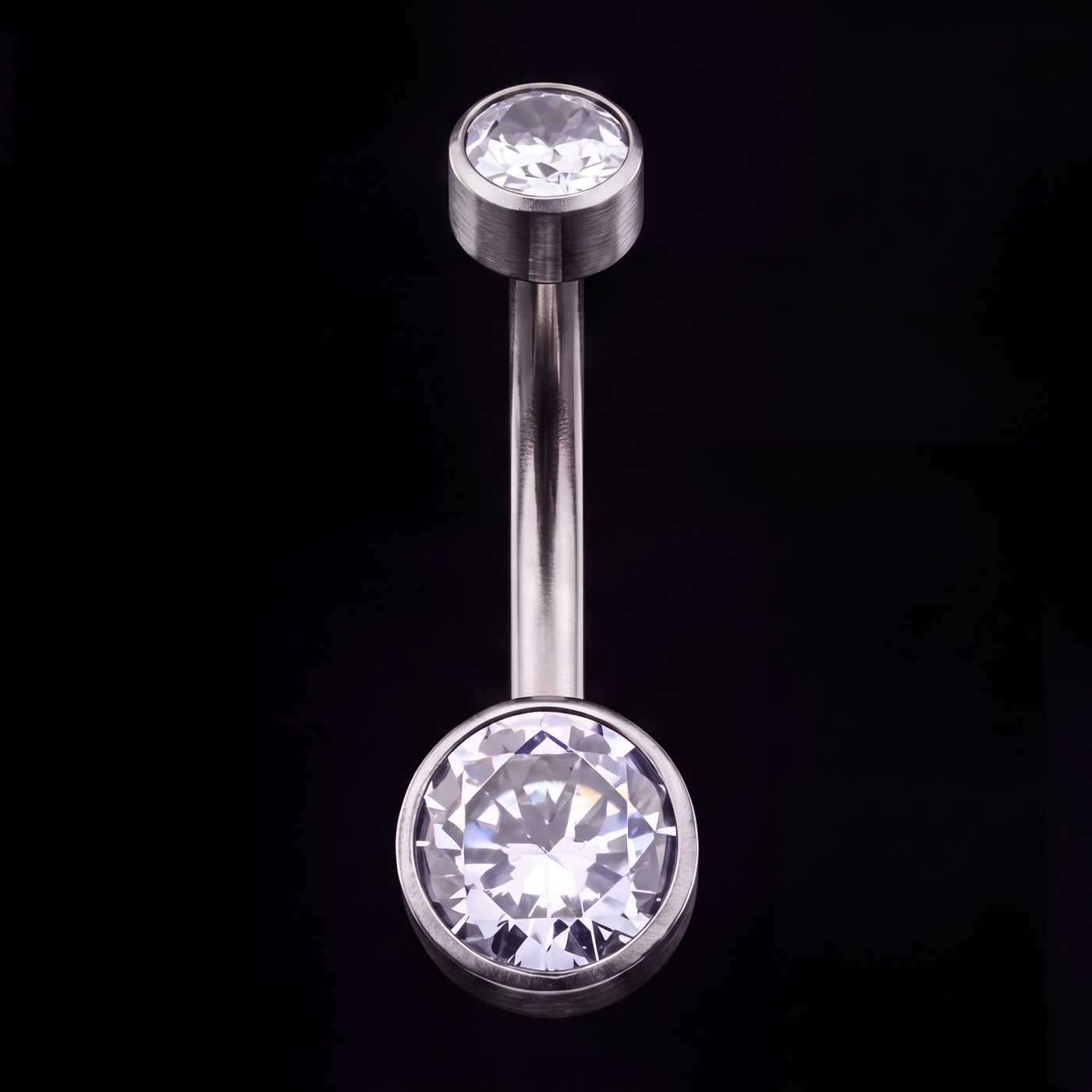 Viola — Twin bezel stones on a bare curve