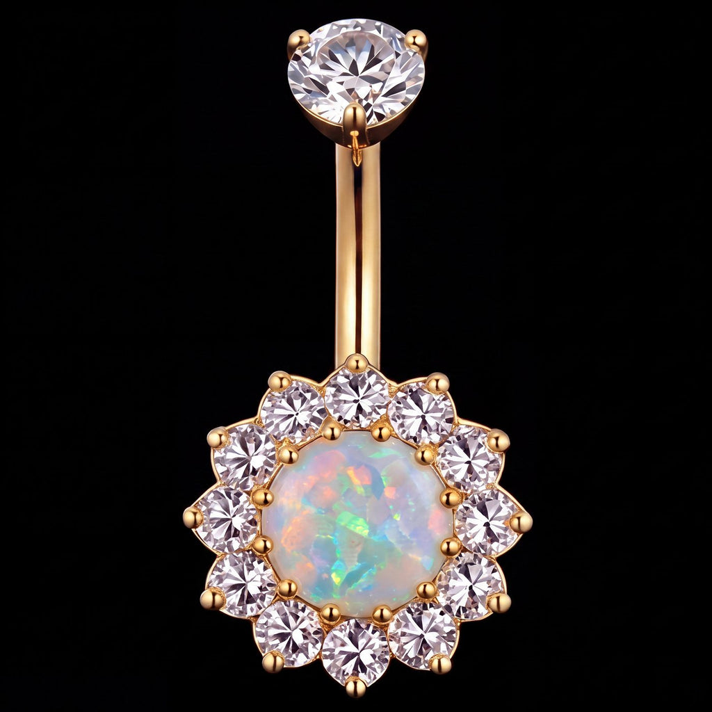 Opaline — An opal bloom haloed in crystal