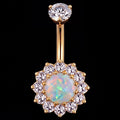 Opaline — An opal bloom haloed in crystal