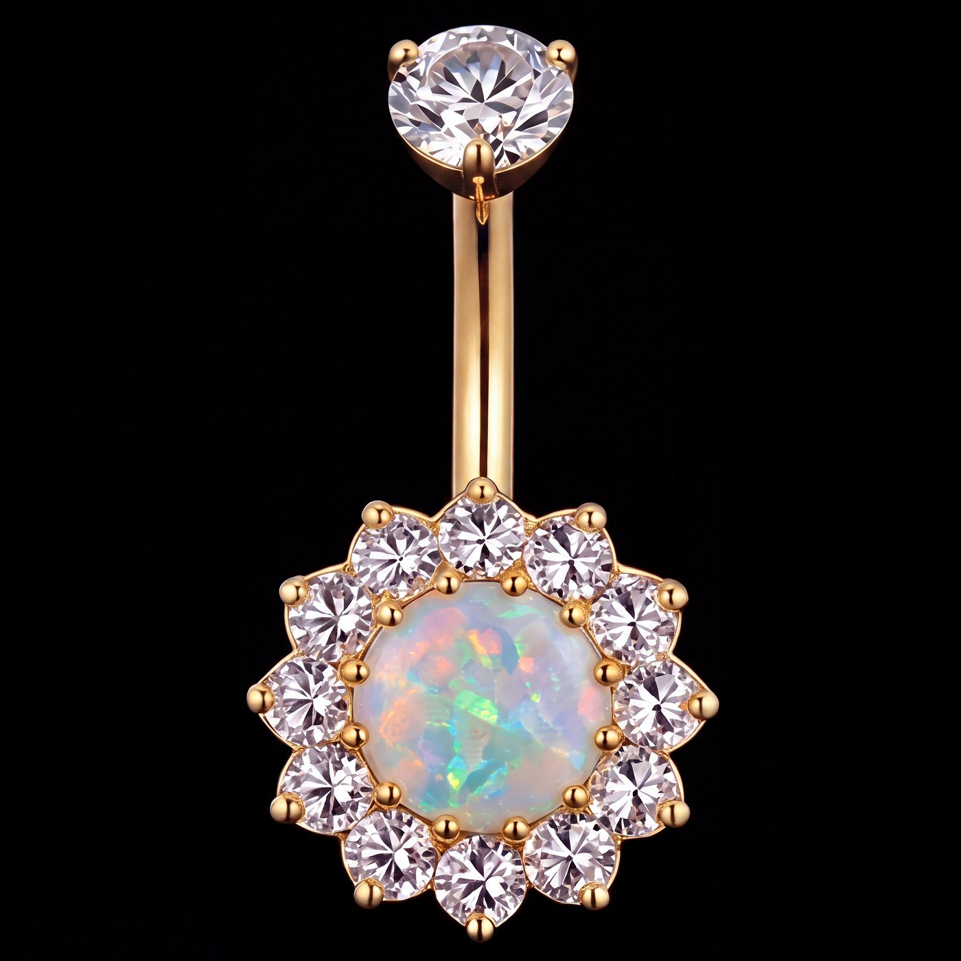 Opaline — An opal bloom haloed in crystal