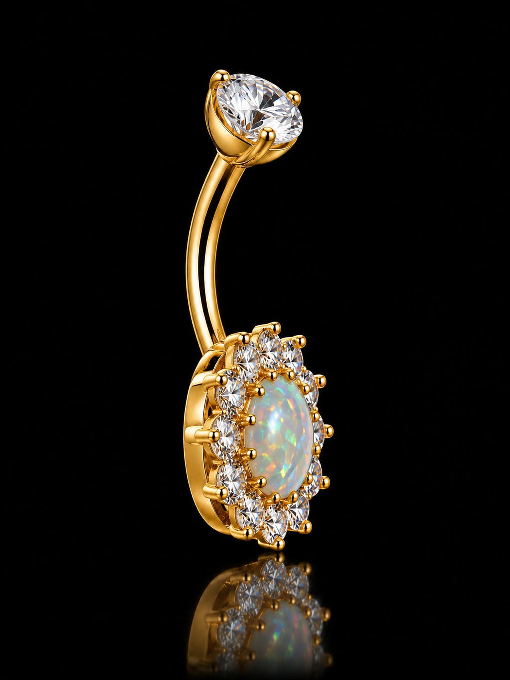 Opaline — An opal bloom haloed in crystal