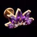 Mira — Amethyst marquise petals in gold